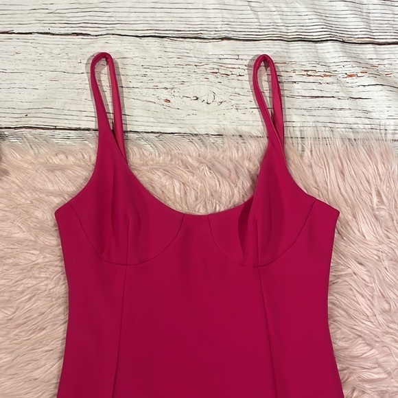 BEC & BRIDGE amelie short mini dress magenta neon pink bodycon - Picture 5 of 10